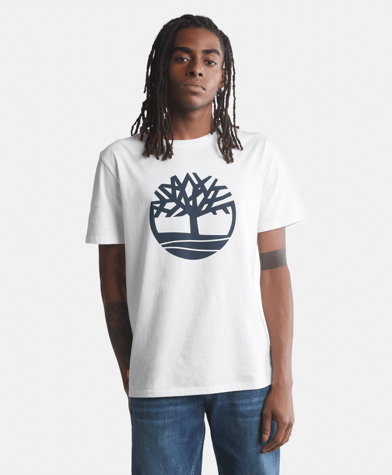 Playera de manga corta para Hombre de algodon organico con logo de arbol Timberland Mexico