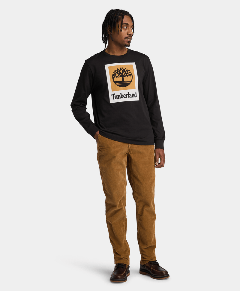 Timberland Camiseta De Manga Larga Stack Logo Colored Negro M Hombre