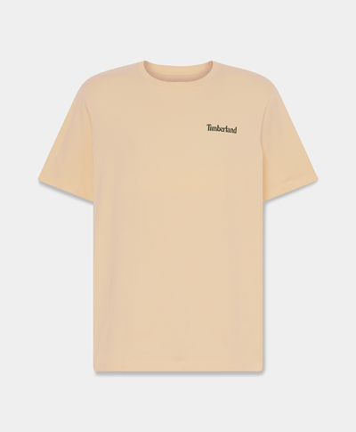 Playera de manga corta con estampado de oso para Hombre, Beige