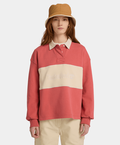 Polo Lush Rugby para Mujer, Rojo