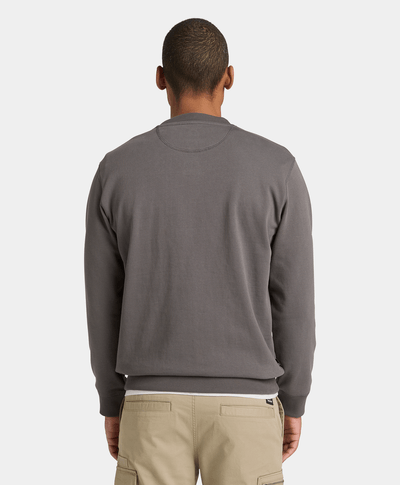 Sudadera con cuello redondo y logo en el pecho para Hombre, Negro