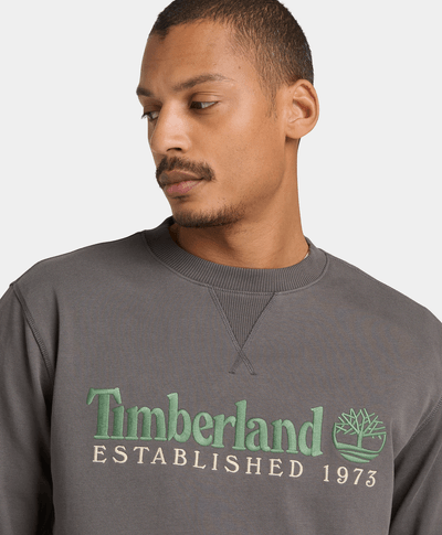 Sudadera con cuello redondo y logo en el pecho para Hombre, Negro