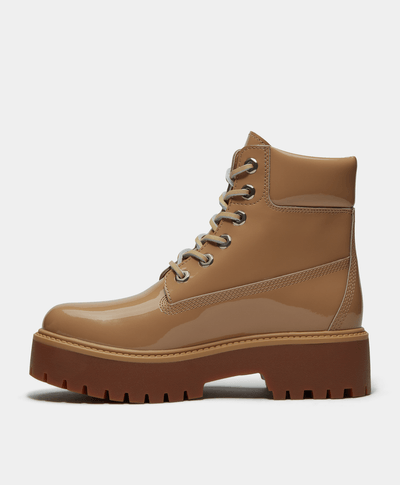 Botas Stone Street impermeables con plataforma para Mujer, Beige