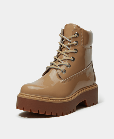 Botas Stone Street impermeables con plataforma para Mujer, Beige