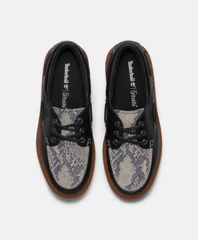 Zapatos náuticos Stone Street con plataforma para Mujer, Negro