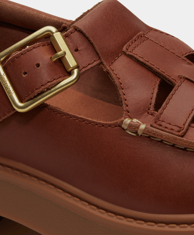 Zapatos Stone Street Buckle para Mujer, Café