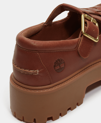 Zapatos Stone Street Buckle para Mujer, Café