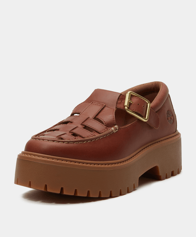 Zapatos Stone Street Buckle para Mujer, Café