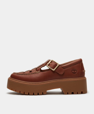 Zapatos Stone Street Buckle para Mujer, Café