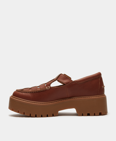 Zapatos Stone Street Buckle para Mujer, Café