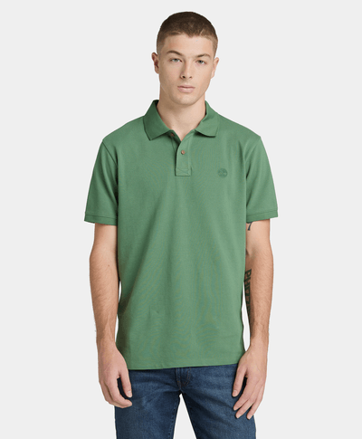 Polo de manga corta de algodón Oyster River para Hombre, Verde