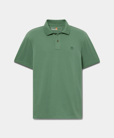 Polo de manga corta de algodón Oyster River para Hombre, Verde