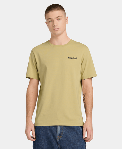 Playera de manga corta con estampado de oso para Hombre, Beige