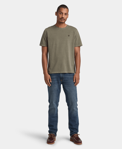 Playera Dunstan River de manga corta teñida para Hombre, Verde