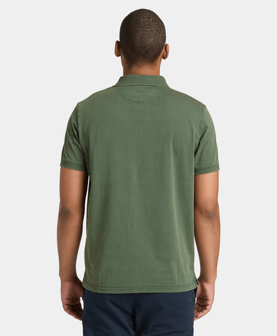 Polo de manga corta de algodón Oyster River para Hombre, Verde