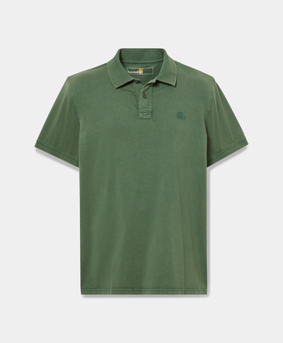 Polo de manga corta de algodón Oyster River para Hombre, Verde