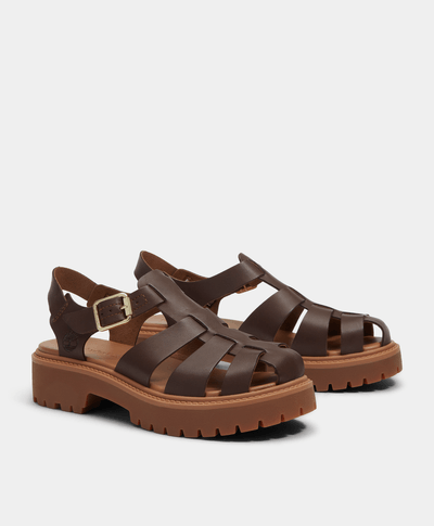 Sandalias con plataforma Stone Street Fisherman para Mujer, Café