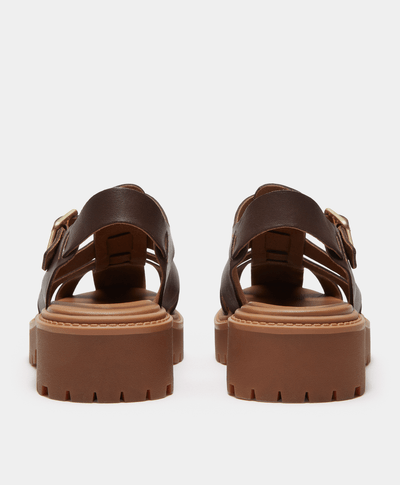 Sandalias con plataforma Stone Street Fisherman para Mujer, Café