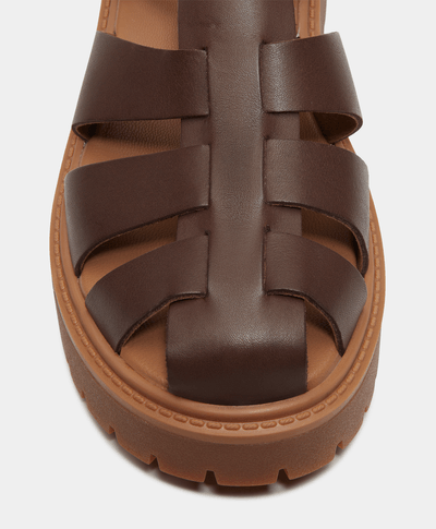 Sandalias con plataforma Stone Street Fisherman para Mujer, Café