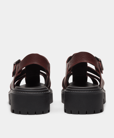 Sandalias con plataforma Stone Street Fisherman para Mujer, Vino