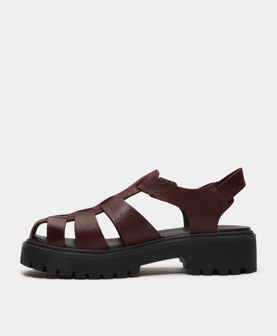 Sandalias con plataforma Stone Street Fisherman para Mujer, Vino