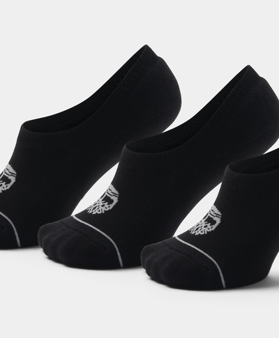 3 Pack calcetines invisibles Unisex, Negro