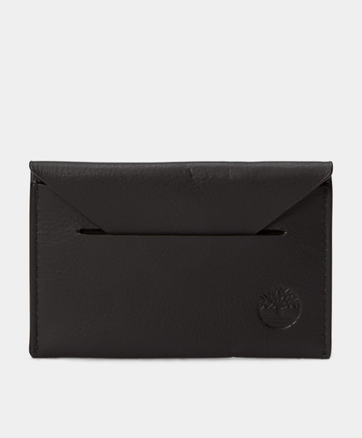 Tarjetero de cuero Acadia Unisex, Negro