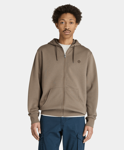 Sudadera - Hoodie Regular Fit Logo En Pecho Para Hombre, Café