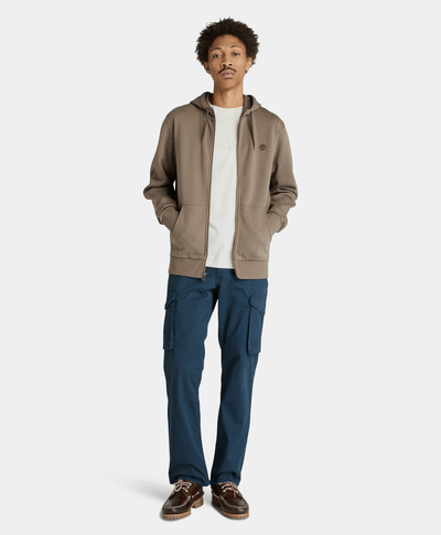 Sudadera - Hoodie Regular Fit Logo En Pecho Para Hombre, Café