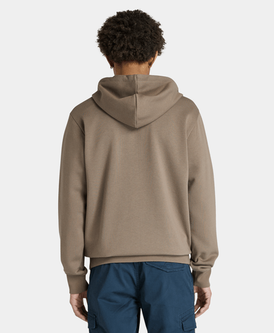 Sudadera - Hoodie Regular Fit Logo En Pecho Para Hombre, Café