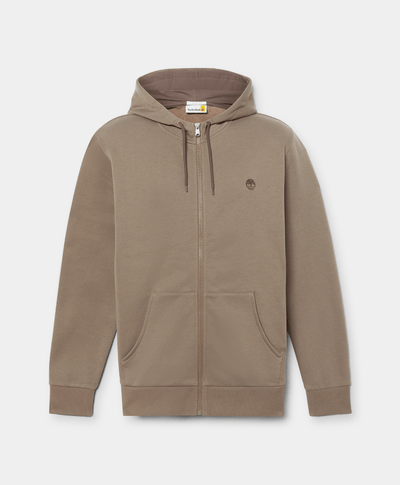 Sudadera - Hoodie Regular Fit Logo En Pecho Para Hombre, Café