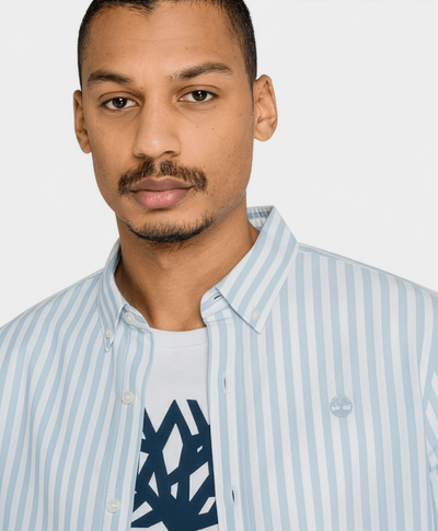 Camisa Oxford Regular Fit Para Hombre, Azul