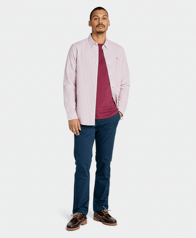 Camisa Oxford Regular Fit Para Hombre, Rosa