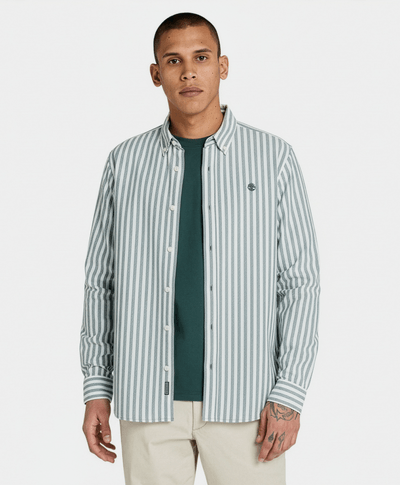 Camisa Oxford Regular Fit Para Hombre, Verde