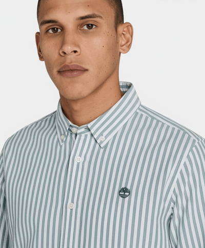 Camisa Oxford Regular Fit Para Hombre, Verde