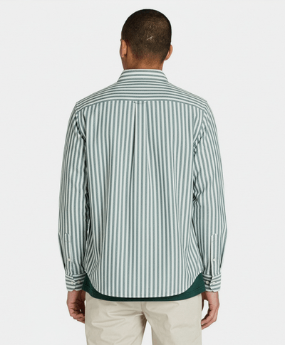 Camisa Oxford Regular Fit Para Hombre, Verde