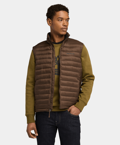 Chaleco DWR: Water Repellent Para Hombre, Café