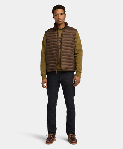 Chaleco DWR: Water Repellent Para Hombre, Café