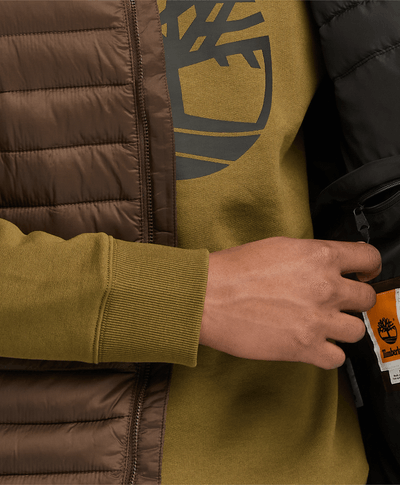 Chaleco DWR: Water Repellent Para Hombre, Café