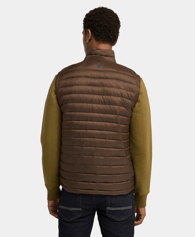 Chaleco DWR: Water Repellent Para Hombre, Café