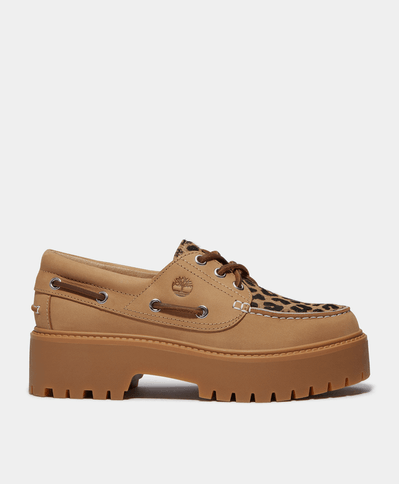 Zapatos Náuticos Stone Street Boat Para Mujer, Beige