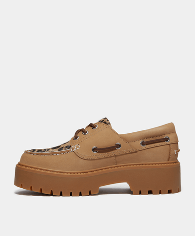 Zapatos Náuticos Stone Street Boat Para Mujer, Beige