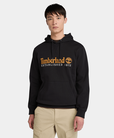 Sudadera - Hoodie Regular Fit Logo Bordado Para Hombre, Negro