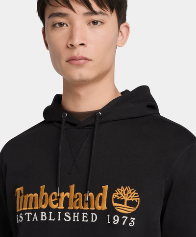 Sudadera - Hoodie Regular Fit Logo Bordado Para Hombre, Negro