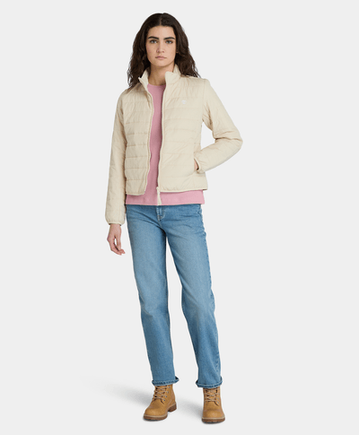 Playera Con Tejido Waffle Regular Fit Para Mujer, Beige