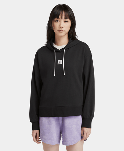 Sudadera Para Mujer Con Gorra Stack Logo Loop Back Hoodie, Negro