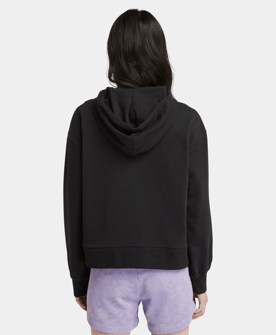 Sudadera Para Mujer Con Gorra Stack Logo Loop Back Hoodie, Negro