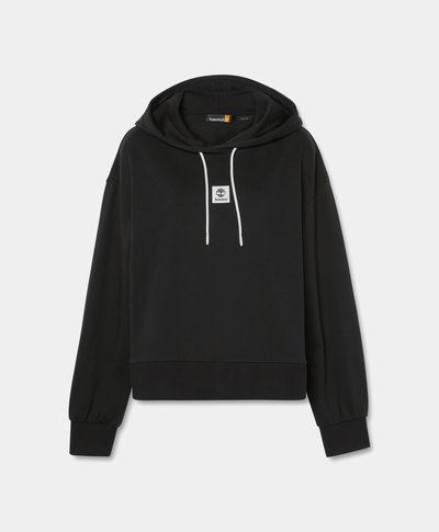 Sudadera Para Mujer Con Gorra Stack Logo Loop Back Hoodie, Negro
