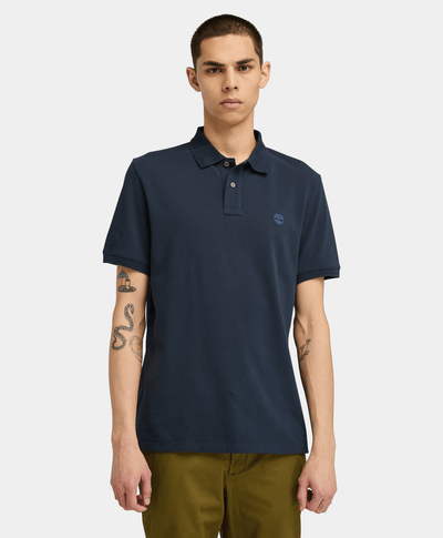 Camisa Polo para hombre Oyster River con logo, Azul