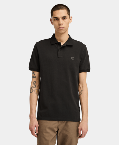 Camisa Polo para hombre Oyster River con logo, Negro